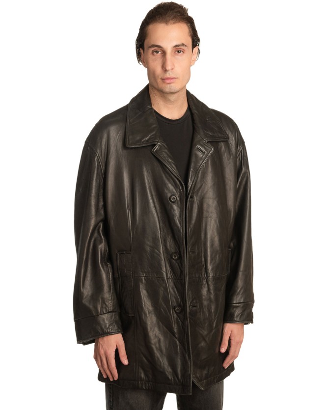  Γνήσιο Ανδρικό Δερμάτινο Μπουφάν - A340