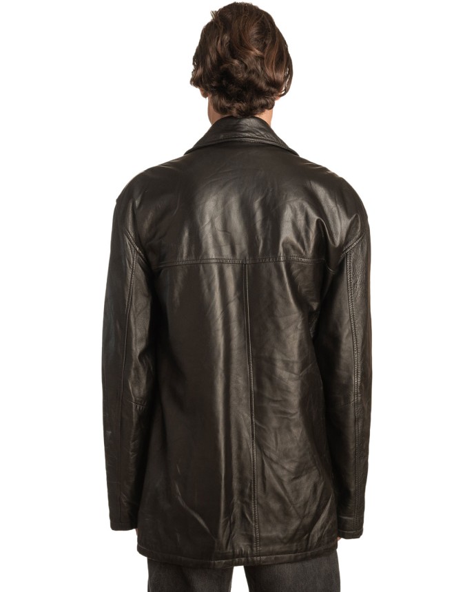 Γνήσιο Ανδρικό Δερμάτινο Μπουφάν - A348