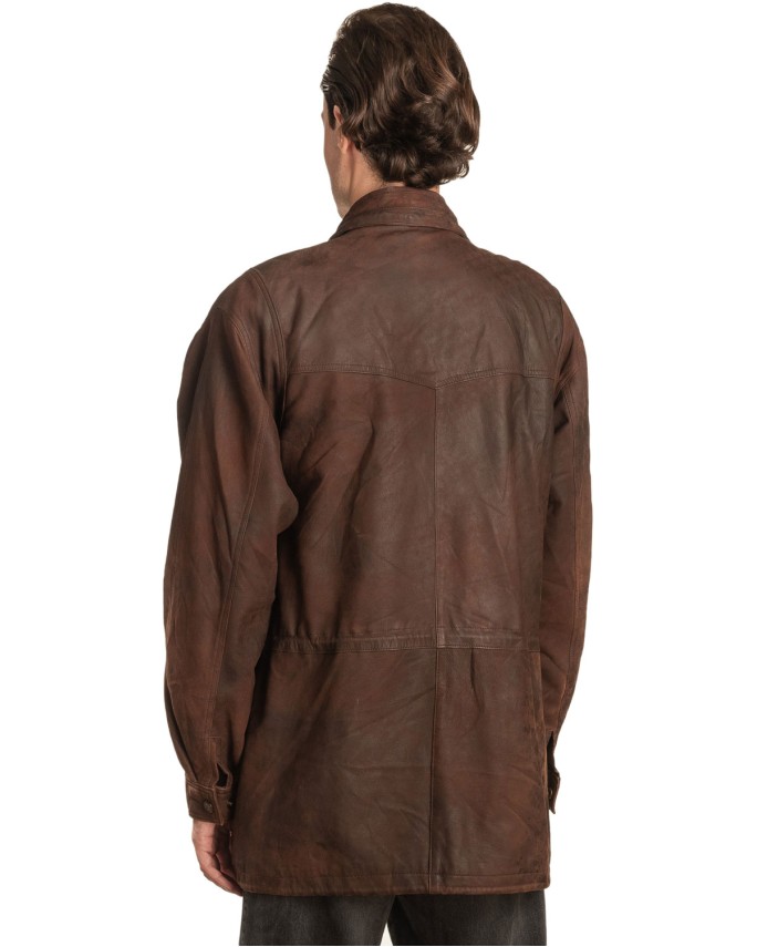 Γνήσιο Ανδρικό Δερμάτινο Μπουφάν - A349