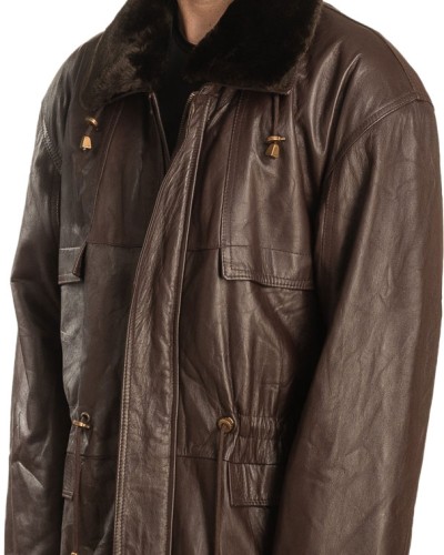 Γνήσιο Ανδρικό Δερμάτινο Μπουφάν - A350