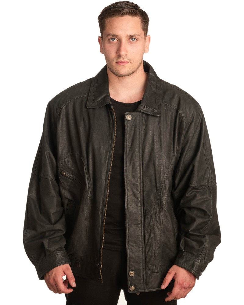 Γνήσιο Ανδρικό Δερμάτινο Μπουφάν - A351