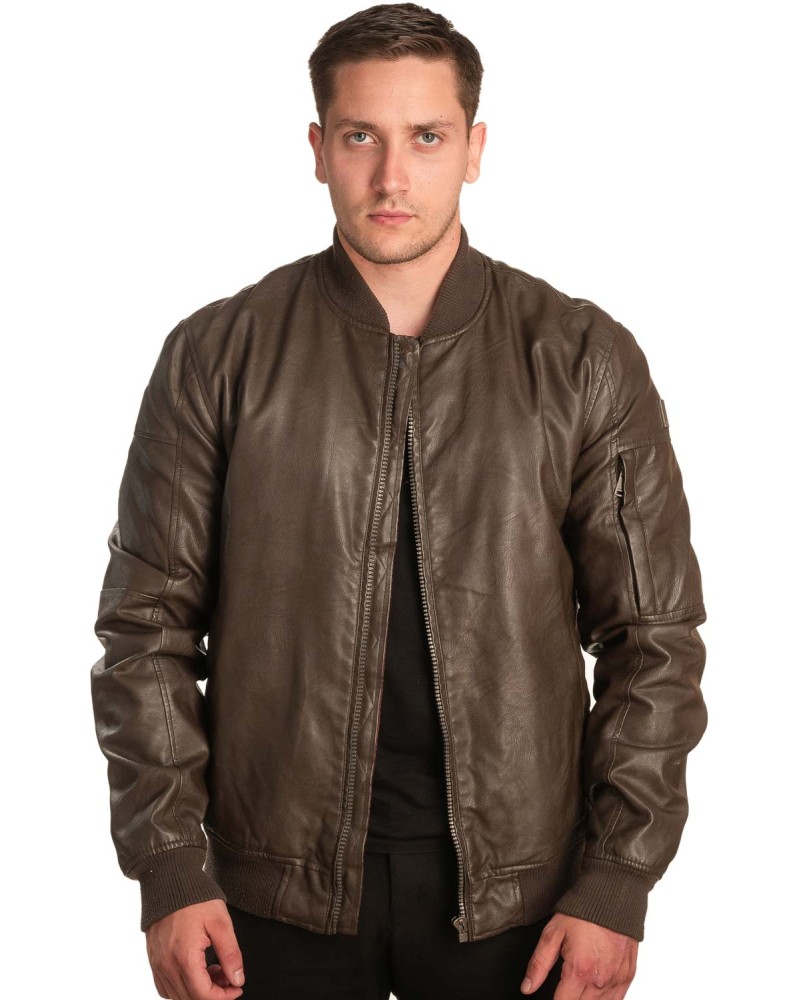 Γνήσιο Ανδρικό Δερμάτινο Μπουφάν - A353
