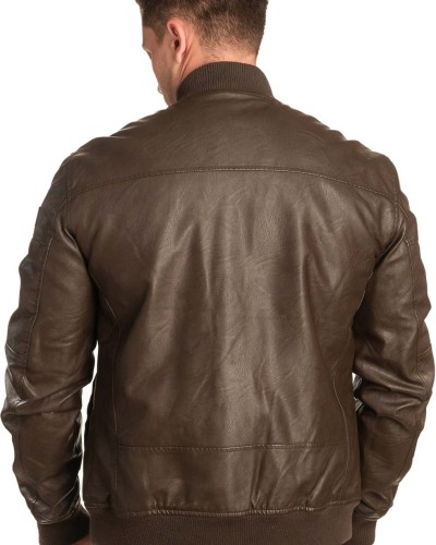 Γνήσιο Ανδρικό Δερμάτινο Μπουφάν - A353