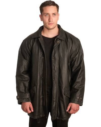 Γνήσιο Ανδρικό Δερμάτινο Παλτό – A365