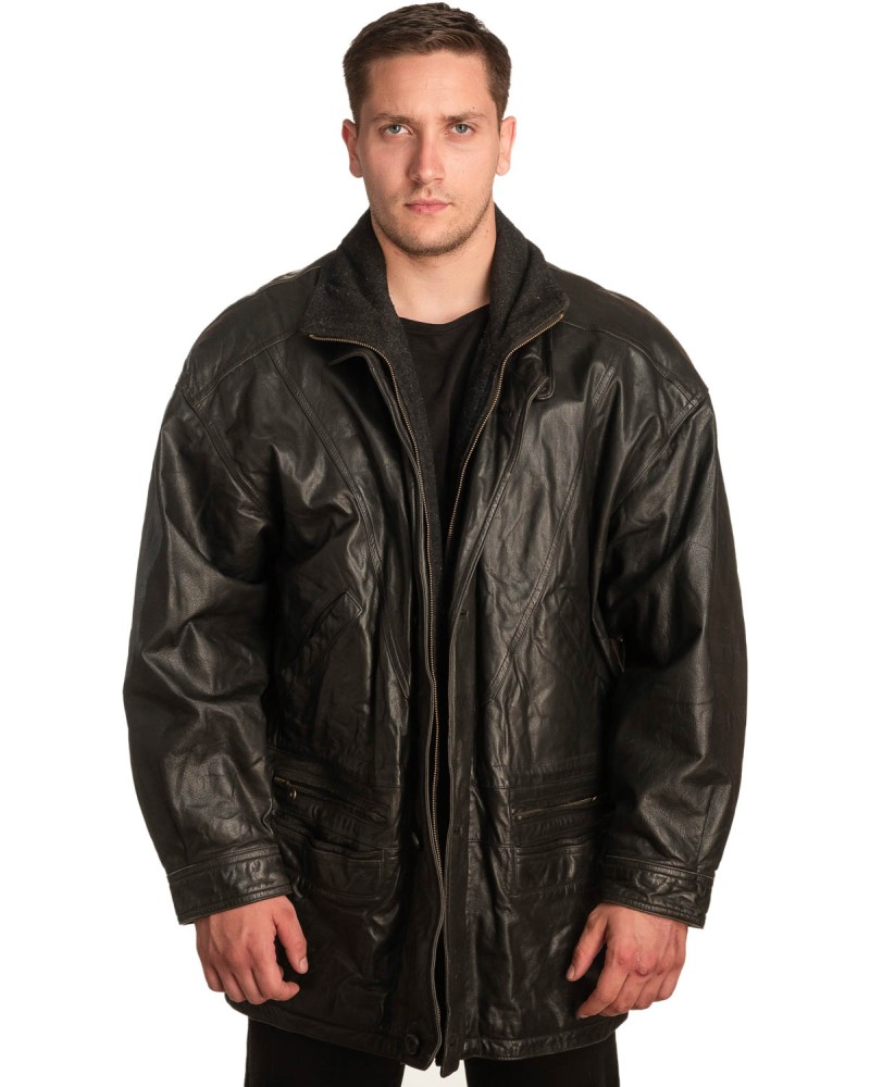 Γνήσιο Ανδρικό Δερμάτινο Μπουφάν – A383