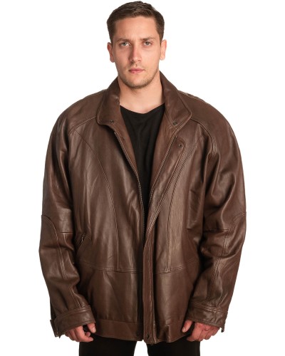  Γνήσιο Ανδρικό Δερμάτινο Μπουφάν - A384