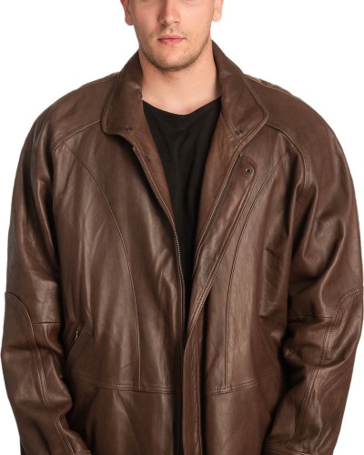  Γνήσιο Ανδρικό Δερμάτινο Μπουφάν - A384