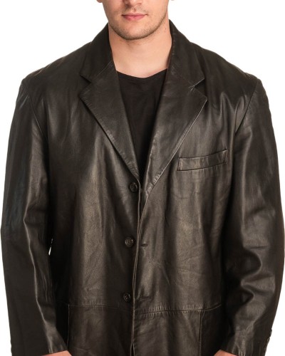  Γνήσιο Ανδρικό Δερμάτινο Μπουφάν - A392