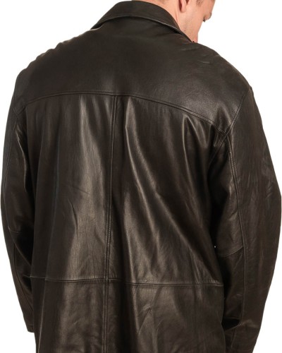  Γνήσιο Ανδρικό Δερμάτινο Μπουφάν - A398