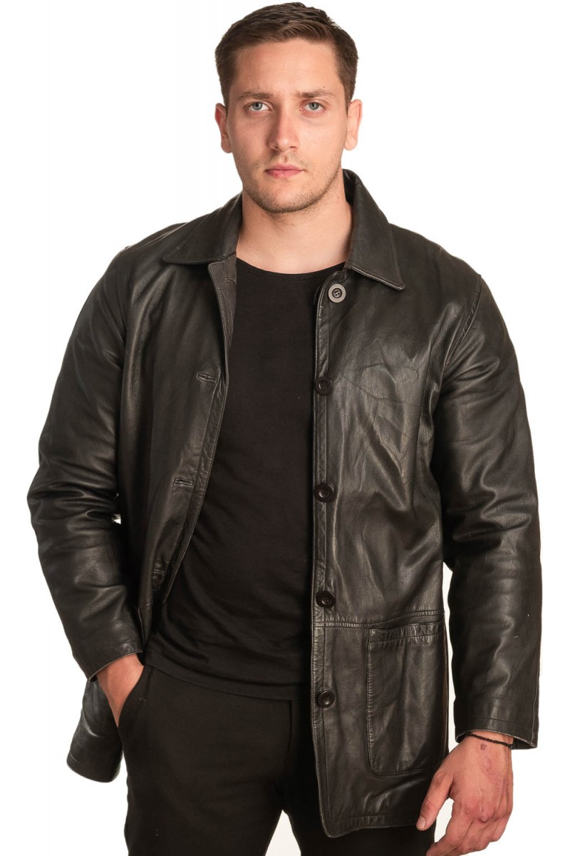 Γνήσιο Ανδρικό Δερμάτινο Σακάκι - Α411 Γνήσιο Ανδρικό Δερμάτινο Σακάκι - Α411