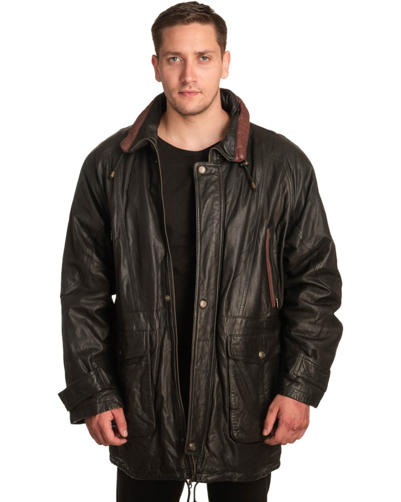 Γνήσιο Ανδρικό Δερμάτινο Μπουφάν – A412