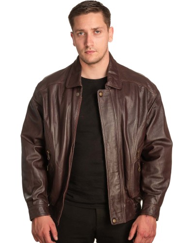 Γνήσιο Ανδρικό Δερμάτινο Μπουφάν – A415