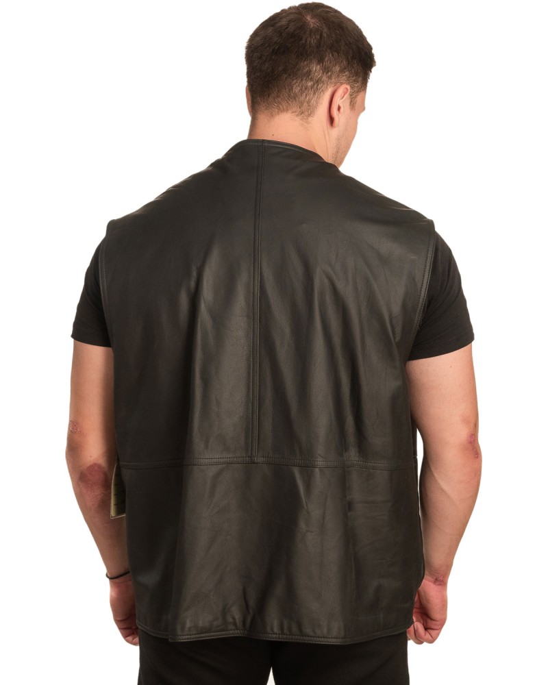 Γνήσιο Ανδρικό Δερμάτινο Γιλέκο - A418