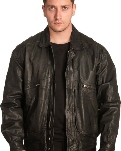 Γνήσιο Ανδρικό Δερμάτινο Μπουφάν – A422