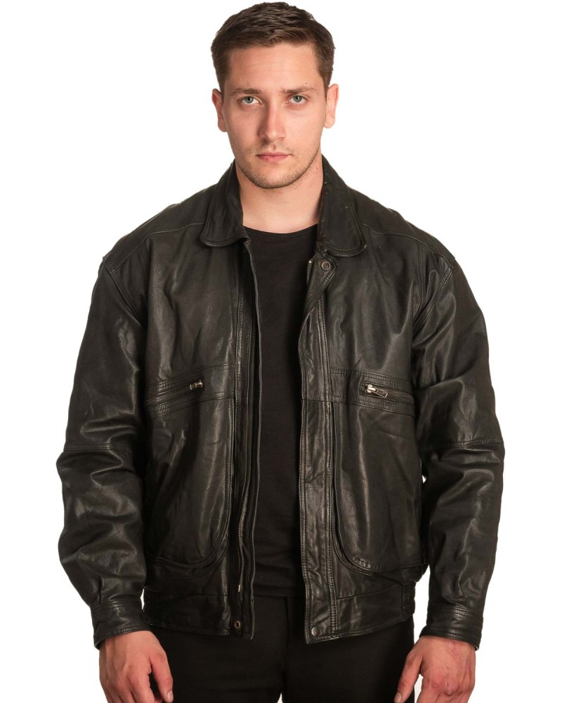Γνήσιο Ανδρικό Δερμάτινο Μπουφάν – A422