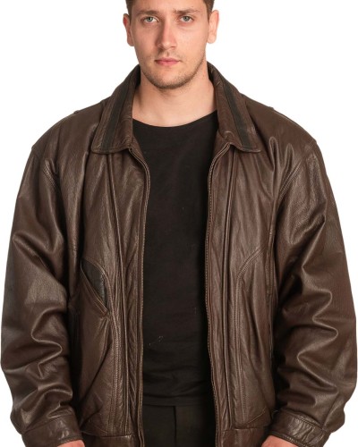 Γνήσιο Ανδρικό Δερμάτινο Μπουφάν – A438