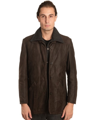 Γνήσιο Ανδρικό Δερμάτινο Μπουφάν – A443