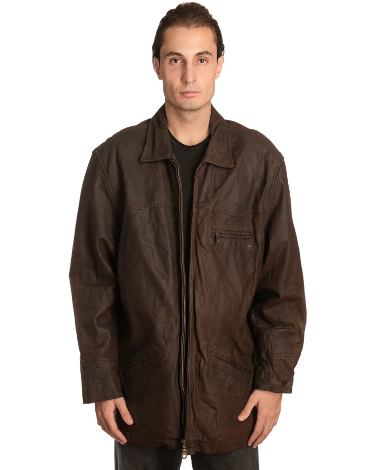 Γνήσιο Ανδρικό Δερμάτινο Μπουφάν – A444