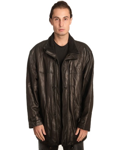  Γνήσιο Ανδρικό Δερμάτινο Μπουφάν - A447