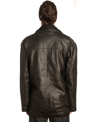  Γνήσιο Ανδρικό Δερμάτινο Μπουφάν - A449