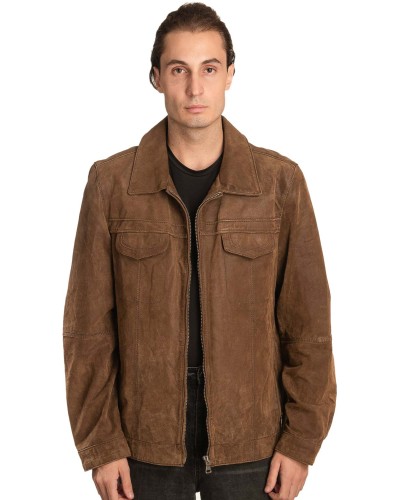 Γνήσιο Ανδρικό Δερμάτινο Μπουφάν – A453