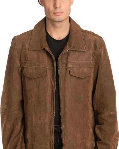 Γνήσιο Ανδρικό Δερμάτινο Μπουφάν – A453