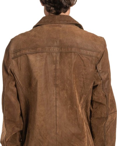 Γνήσιο Ανδρικό Δερμάτινο Μπουφάν – A453