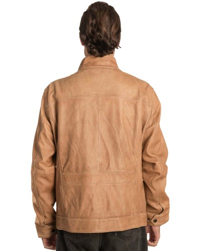  Γνήσιο Ανδρικό Δερμάτινο Μπουφάν - A467