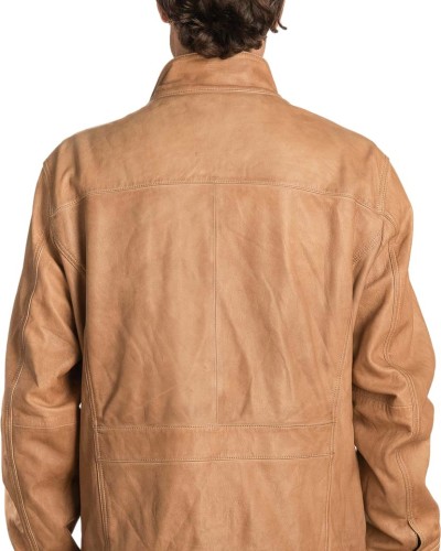  Γνήσιο Ανδρικό Δερμάτινο Μπουφάν - A467