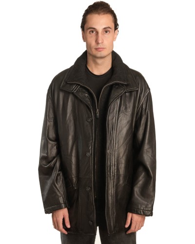  Γνήσιο Ανδρικό Δερμάτινο Μπουφάν - A478