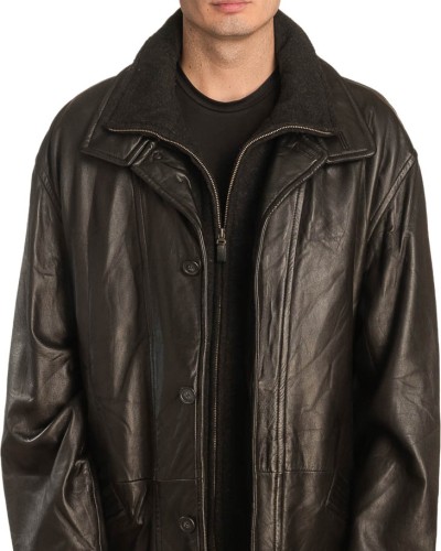  Γνήσιο Ανδρικό Δερμάτινο Μπουφάν - A478
