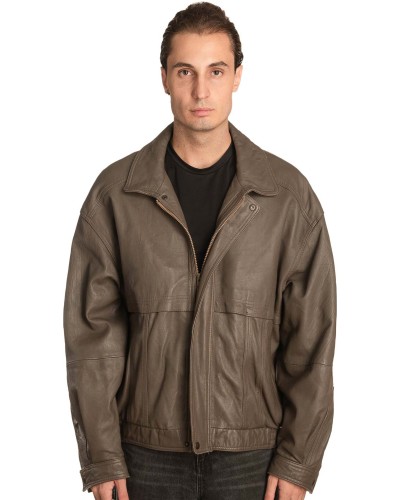 Γνήσιο Ανδρικό Δερμάτινο Μπουφάν – A481