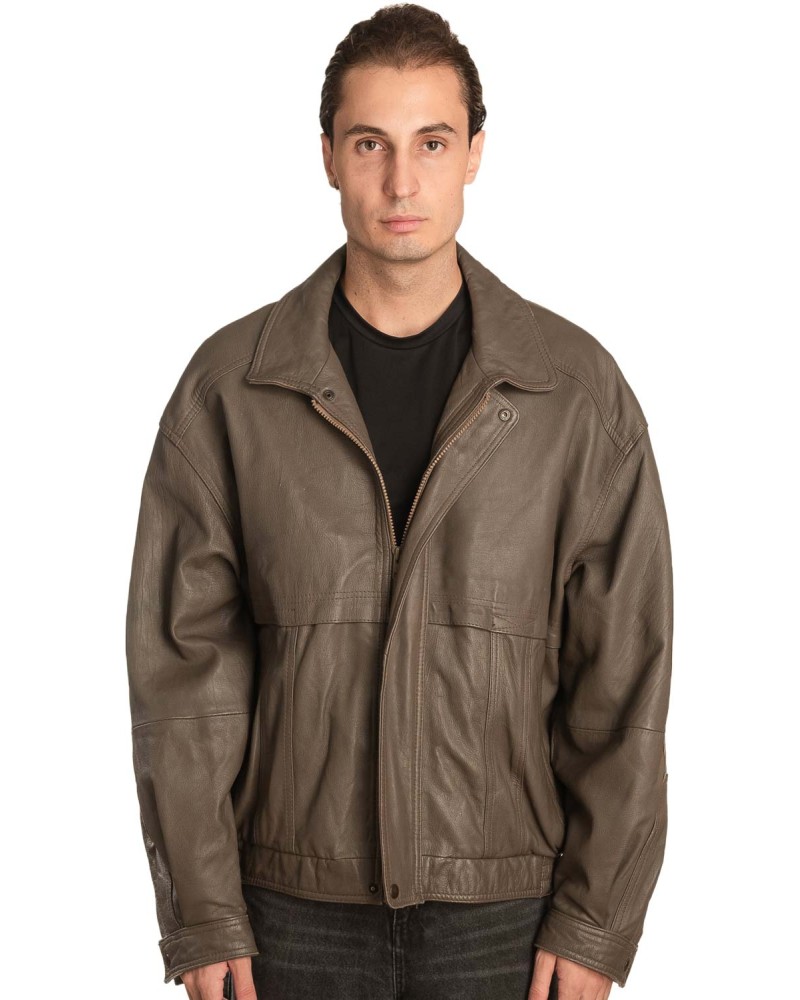 Γνήσιο Ανδρικό Δερμάτινο Μπουφάν – A481