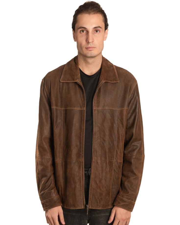 Γνήσιο Ανδρικό Δερμάτινο Μπουφάν – A484