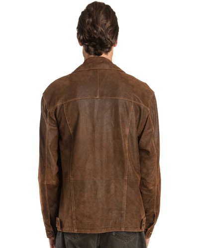 Γνήσιο Ανδρικό Δερμάτινο Μπουφάν – A484