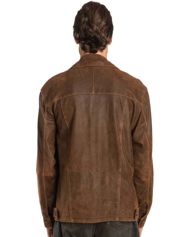 Γνήσιο Ανδρικό Δερμάτινο Μπουφάν – A484