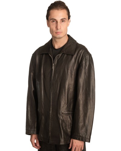  Γνήσιο Ανδρικό Δερμάτινο Μπουφάν - A490