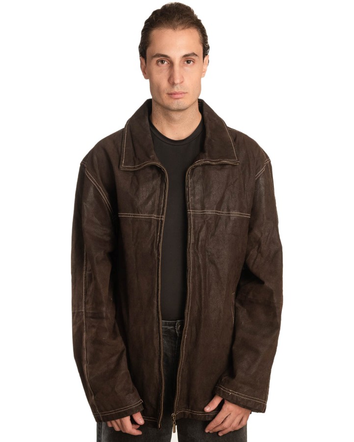 Γνήσιο Ανδρικό Δερμάτινο Μπουφάν – A493