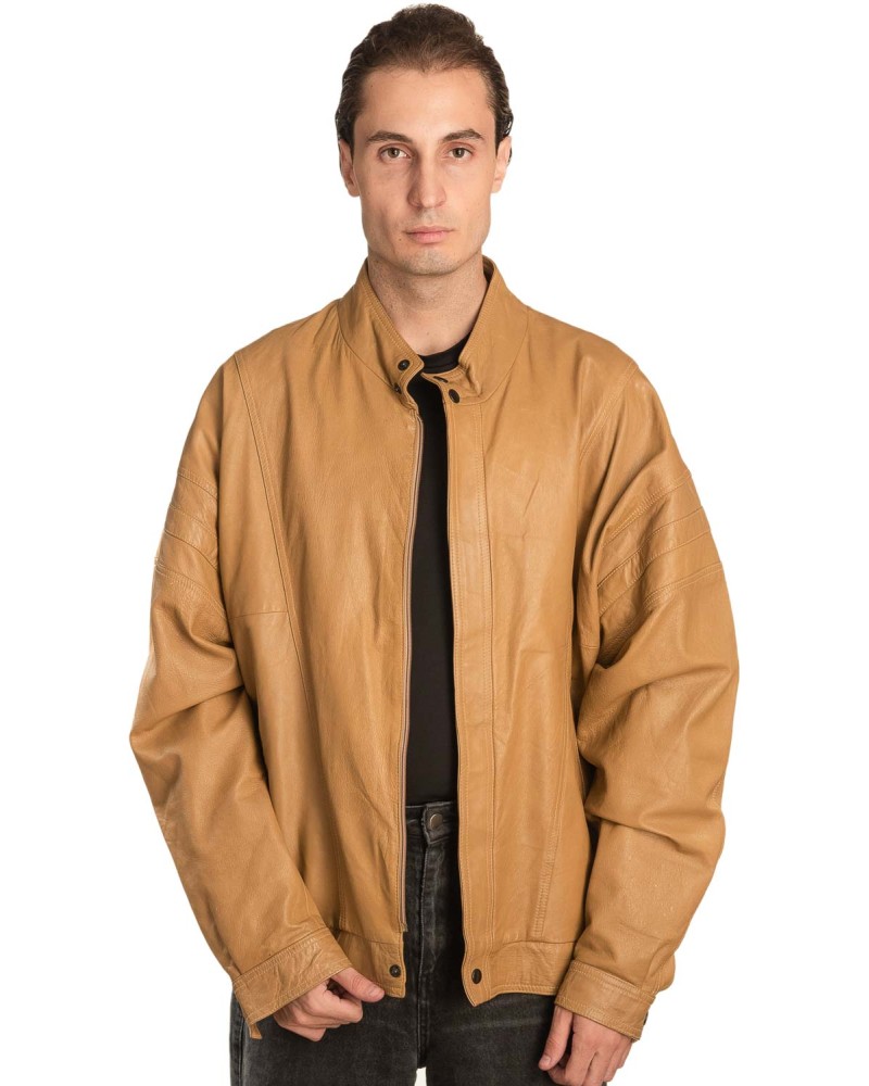 Γνήσιο Ανδρικό Δερμάτινο Μπουφάν – A494