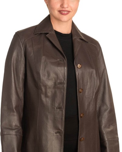 Γνήσιο Γυναικέιο Δερμάτινο Σακάκι - B254