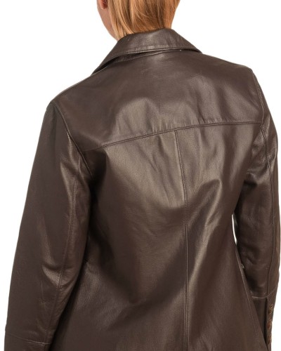 Γνήσιο Γυναικέιο Δερμάτινο Σακάκι - B254