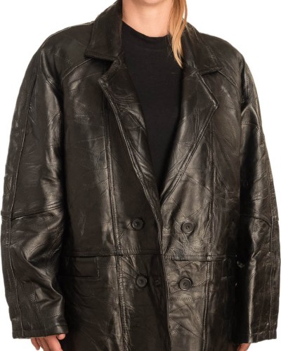 Γνήσιο Γυναικέιο Δερμάτινο Παλτό - B256