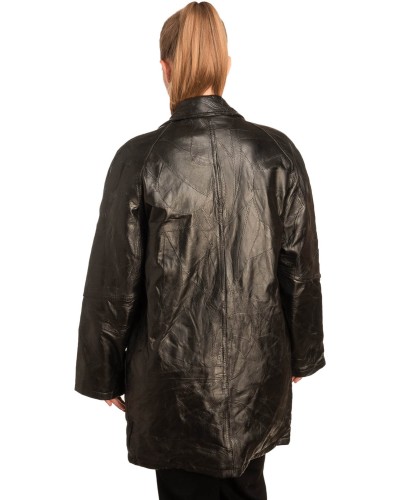 Γνήσιο Γυναικέιο Δερμάτινο Παλτό - B256