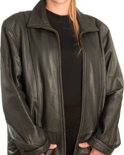 Γνήσιο Γυναικέιο Δερμάτινο Μπουφάν - B258