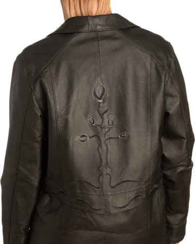 Γνήσιο Γυναικέιο Δερμάτινο Παλτό - B263