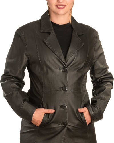 Γνήσιο Γυναικέιο Δερμάτινο Σακάκι - B264