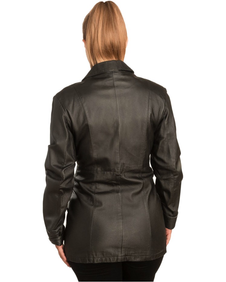 Γνήσιο Γυναικέιο Δερμάτινο Σακάκι - B264