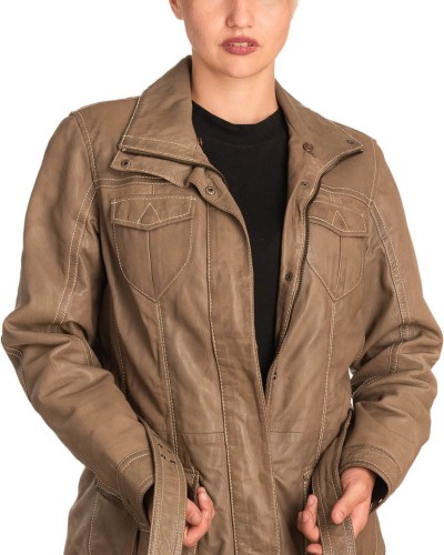 Γνήσιο Γυναικέιο Δερμάτινο μπουφάν- B267