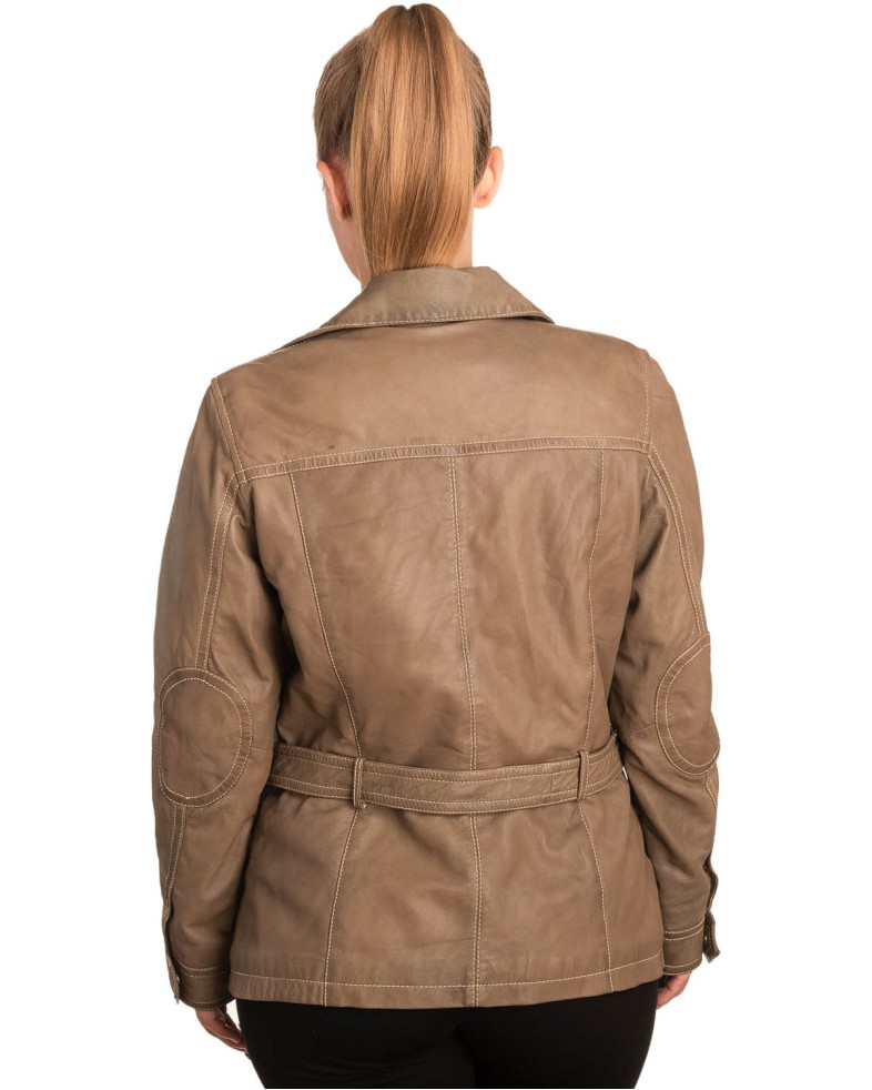 Γνήσιο Γυναικέιο Δερμάτινο μπουφάν- B267