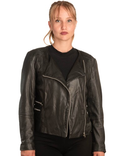 Γνήσιο Γυναικέιο Δερμάτινο μπουφάν - B274